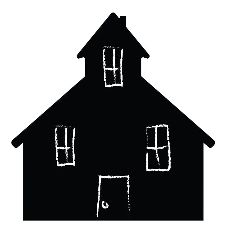 Fence Chalkboard Silhouettes