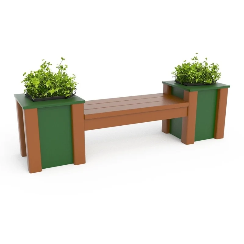 6' Bench with Planter Boxes