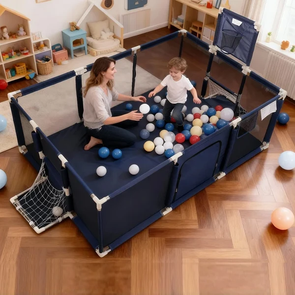 Parc bébé avec foot et basket