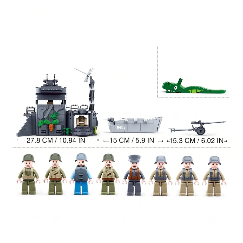 Sluban B0861 Model Kit WWII Atlantic Wall Coastal Bunker Defense