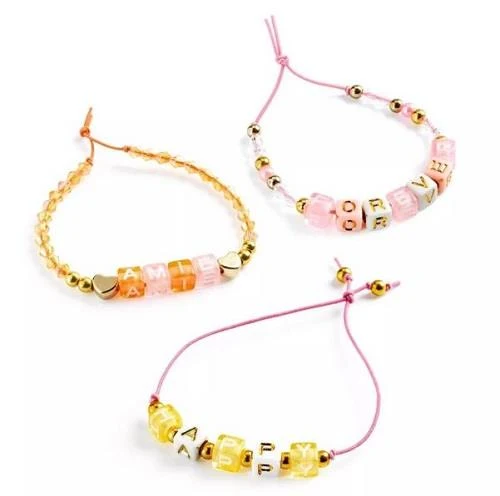 Djeco 1000 Alphabet Beads Gold - Perles d'alphabet dorées