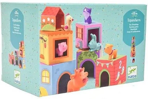 Djeco Stacking Game Topanifarm / Jeu d'empilement Topanifarm
