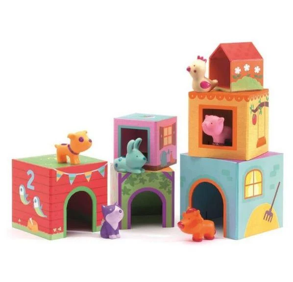 Djeco Stacking Game Topanifarm / Jeu d'empilement Topanifarm