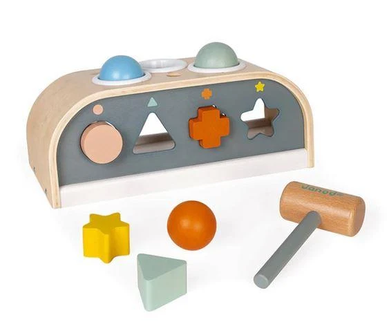 Janod Sweet Cocoon Tap Tap Shape Sorter - Trieur de formes