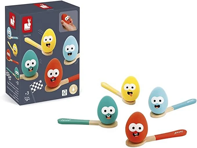 Janod Egg and Spoon Race Game - Jeu de course à l'œuf et cuillère