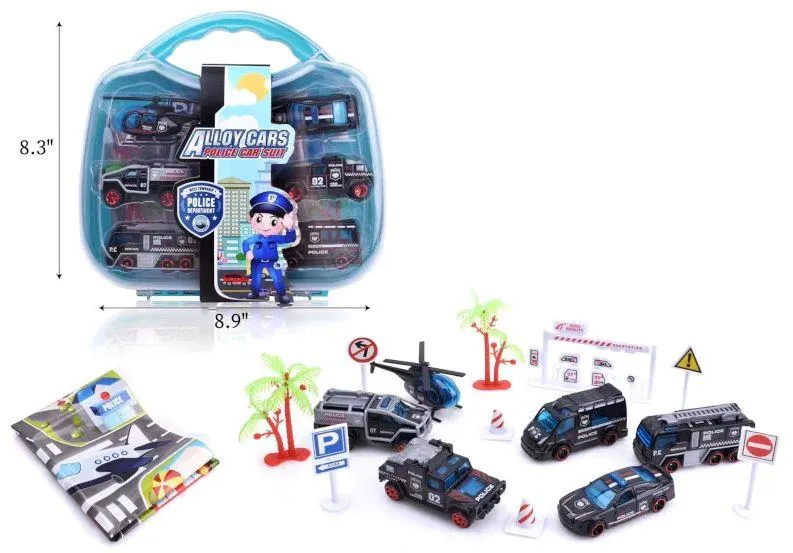 Alloy Cars Police - voitures en alliage policier (16 pcs)