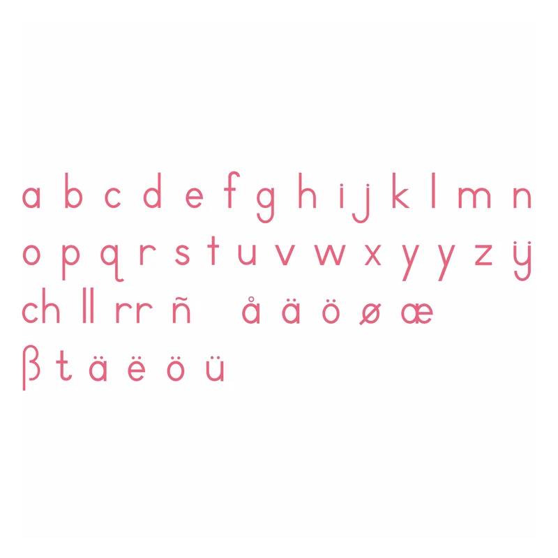 Petit alphabet mobile : script international - Rouge - Nienhuis AMI