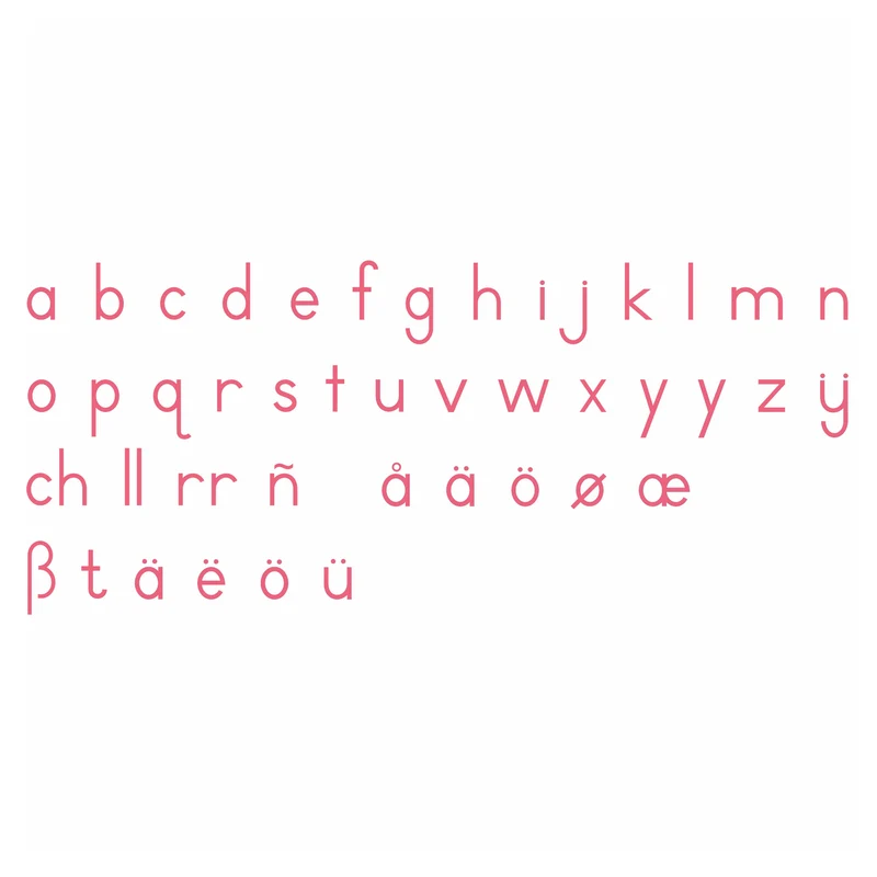 Alphabet mobile moyen : script international rouge - Nienhuis AMI