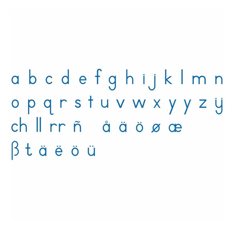 Alphabet mobile moyen : script international - Bleu - Nienhuis AMI