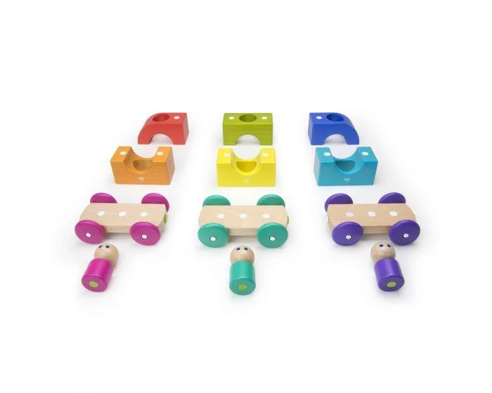 Tegu Magnetic Rainbow Tram Train / Train de tramway arc-en-ciel magnétique