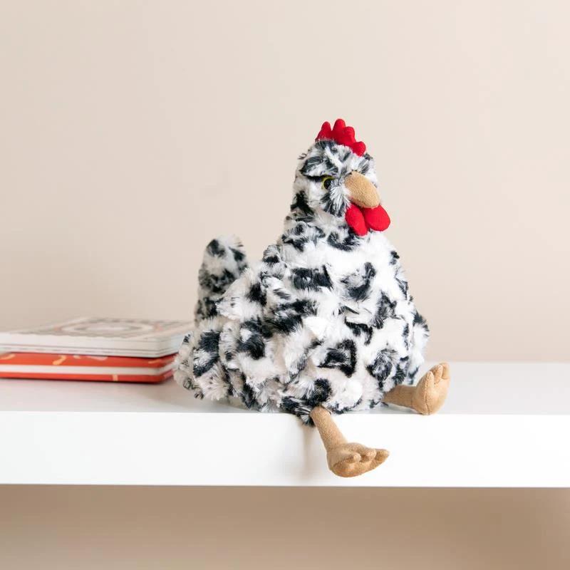 Manhattan Toy Henley Chicken Plush (Black/White) - Peluche Poulet (Noir/Blanc)