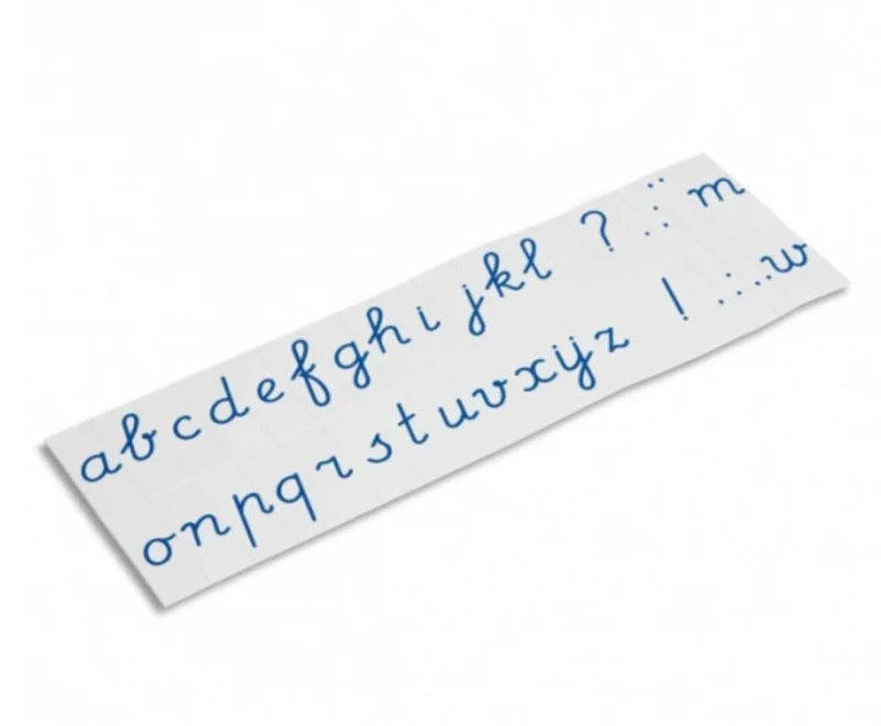 Alphabet imprimé : international cursif bleu -Nienhuis AMI