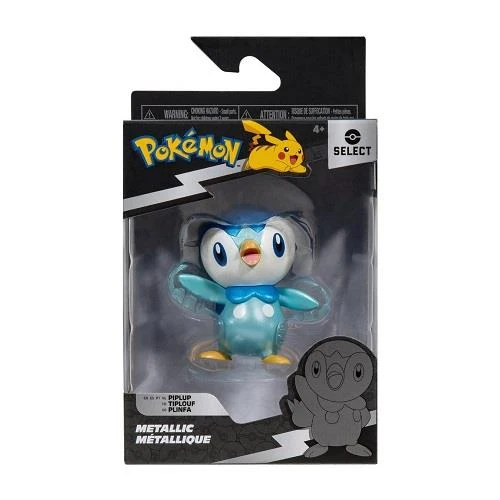 Pokemon Metallic Battle Figure Piplup - Figurine de combat métallique