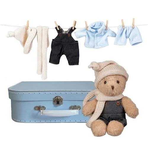 Morris et sa Valise Avec Habits Peluche