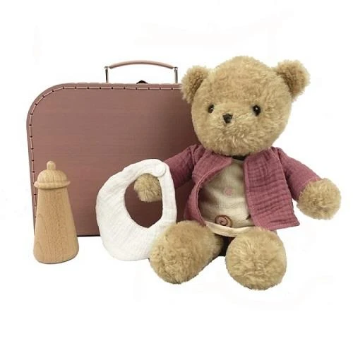 Morrissette et Habits Dans une Valise Peluche