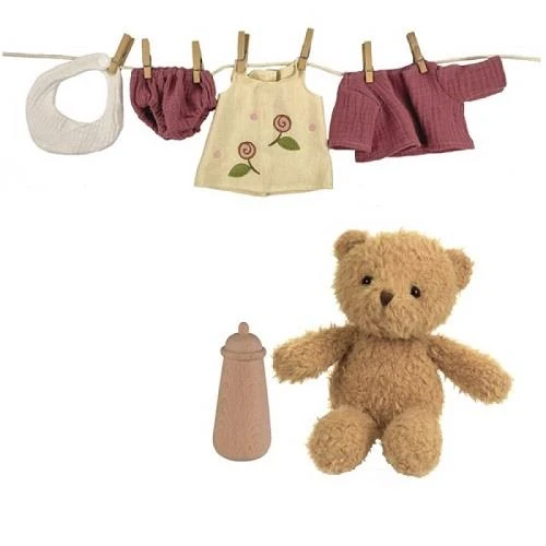 Morrissette et Habits Dans une Valise Peluche