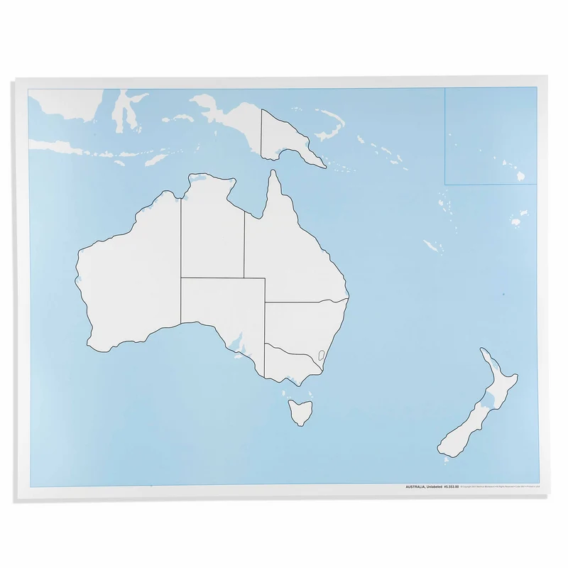 Carte de contrôle muette de l'Australie - Océanie - Nienhuis AMI