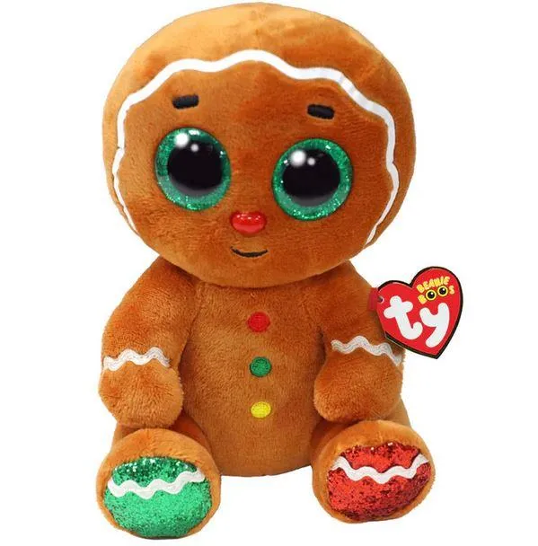 TY Beanie Boos Gingerbread man - Crumble - Bonhomme en pain d'épice (Small/Petit)