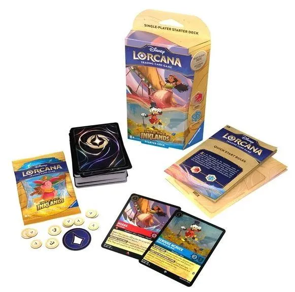 Disney Lorcana Into The Inklands Ruby & Sapphire Starter Deck - Deck de démarrage Rubis et Saphir