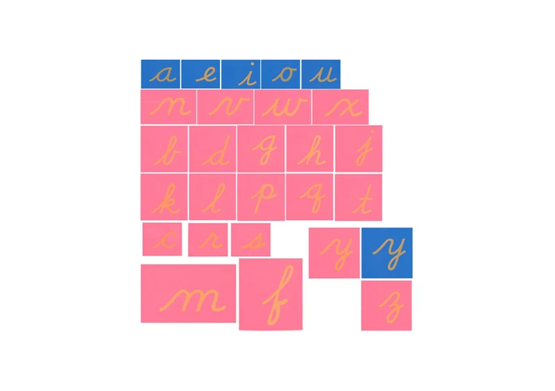 Lettres rugueuses minuscules : Cursive américaine - Nienhuis AMI