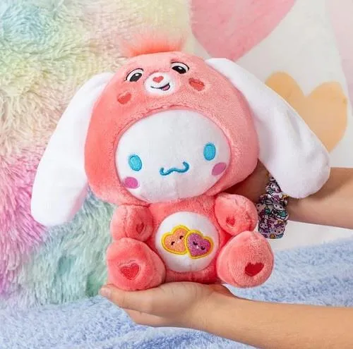 Hello Kitty Care Bear Plush - Peluche (Pink Hearts Love-a-Lot Cœurs roses)