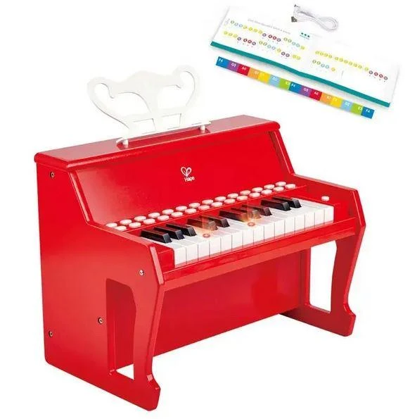Hape Red Piano Learn with Lights - Piano rouge apprendre avec les lumières (Montreal, In-store or pick-up ONLY/En magasin ou ramassage seulement)