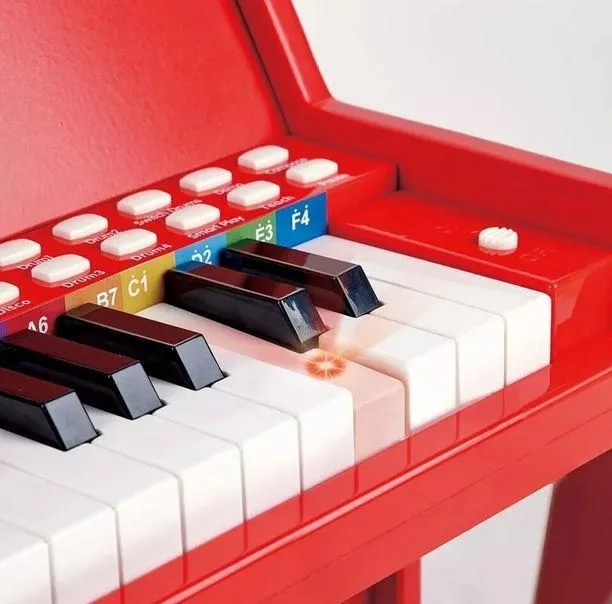 Hape Red Piano Learn with Lights - Piano rouge apprendre avec les lumières (Montreal, In-store or pick-up ONLY/En magasin ou ramassage seulement)