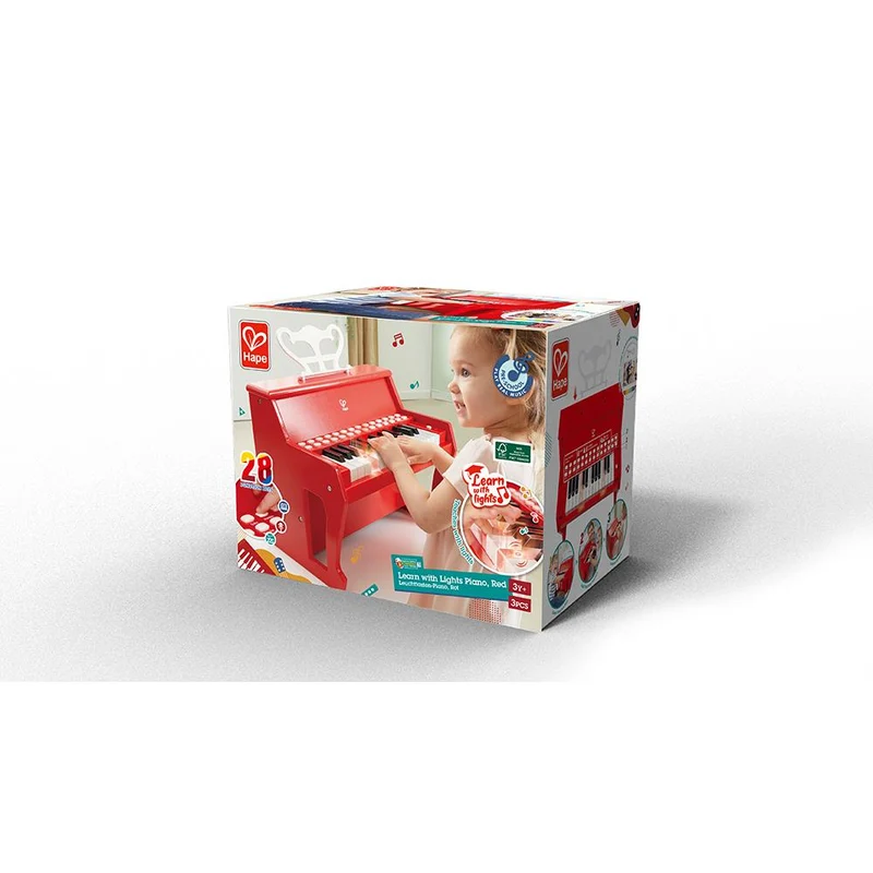 Hape Red Piano Learn with Lights - Piano rouge apprendre avec les lumières (Montreal, In-store or pick-up ONLY/En magasin ou ramassage seulement)