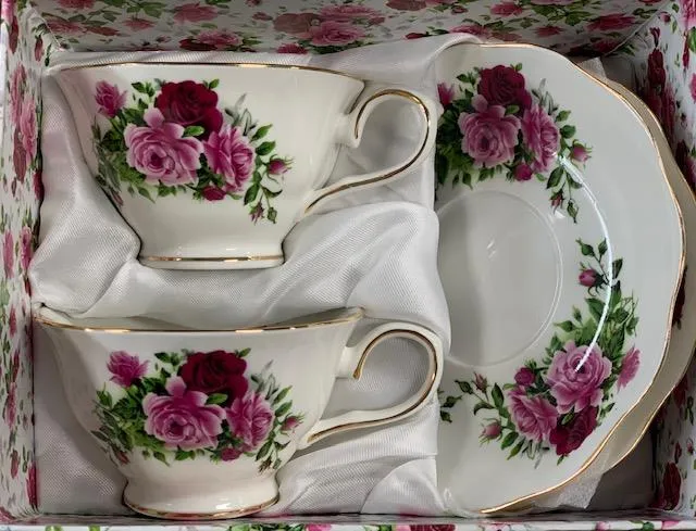 Vintage Grace Teaware Teacup & Saucer Set - Rétro Service à thé tasse et soucoupe Grace