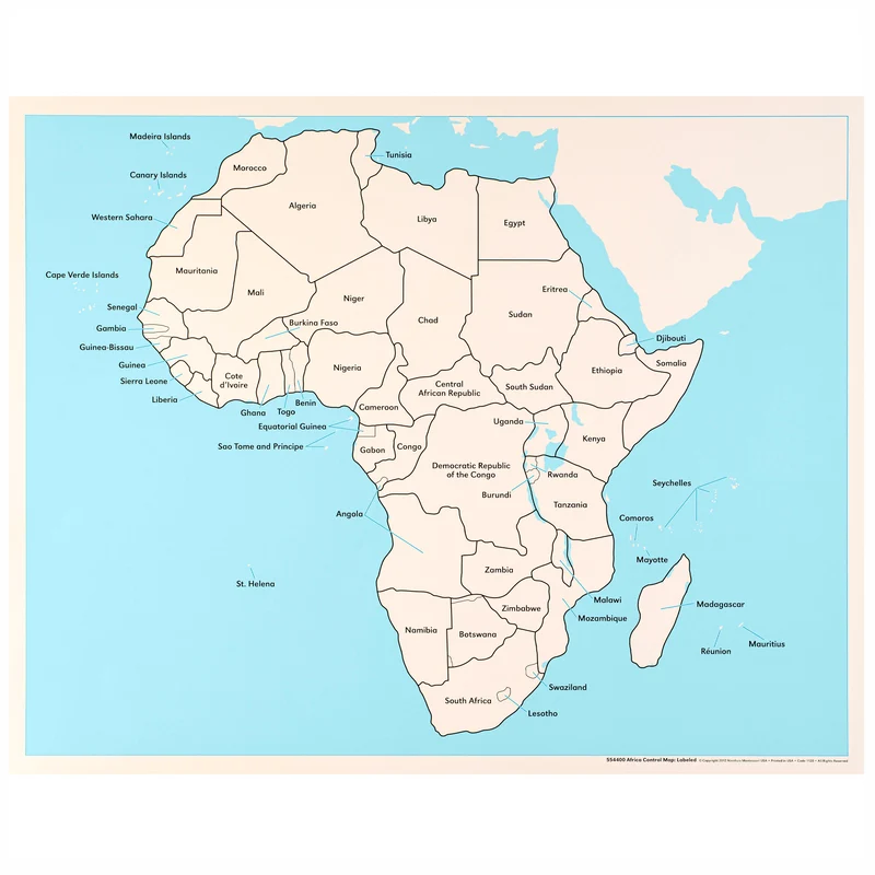 Carte de contrôle de l'Afrique (en anglais) - Nienhuis AMI