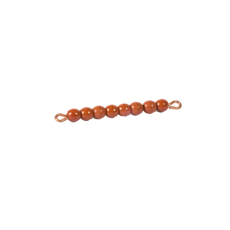 Barre de 8 en perles de nylon individuelle : marron - Nienhuis AMI