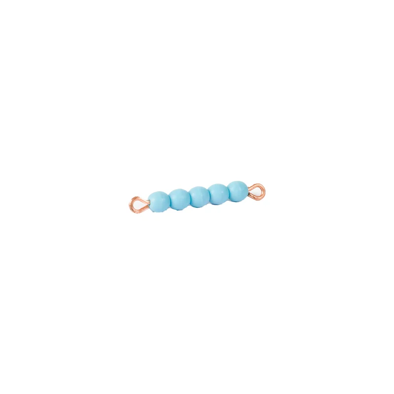 Barre de 5 en perles de verre individuelle : bleu clair - Nienhuis AMI