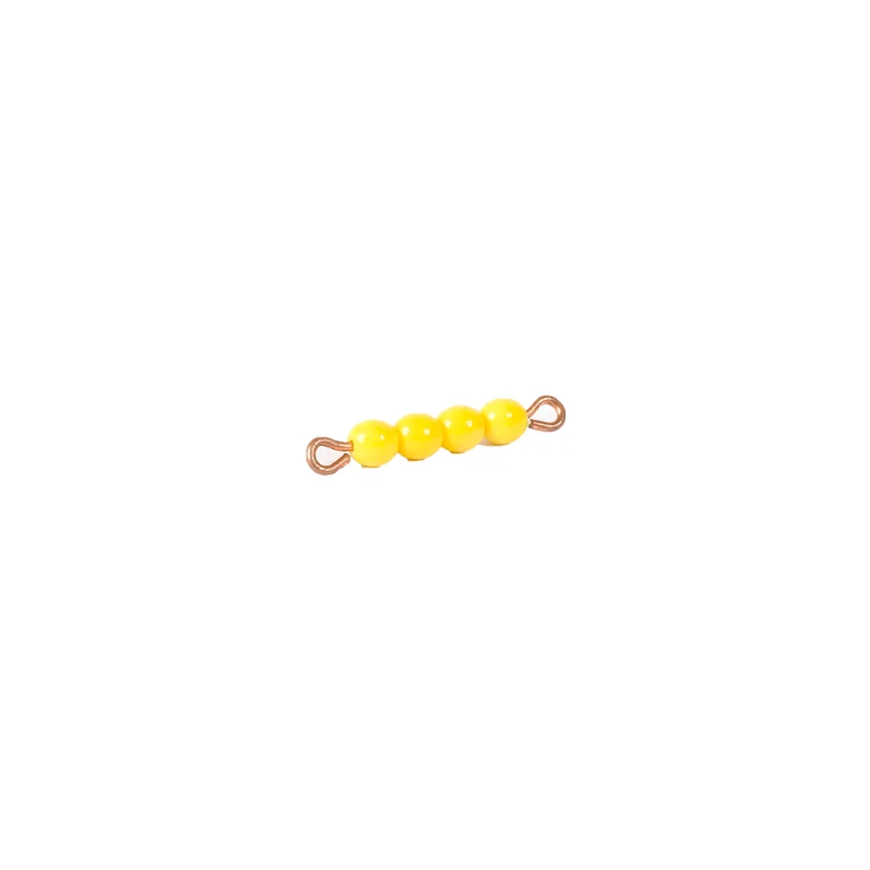 Barre de 4 en perles de nylon individuelle : jaune - Nienhuis AMI
