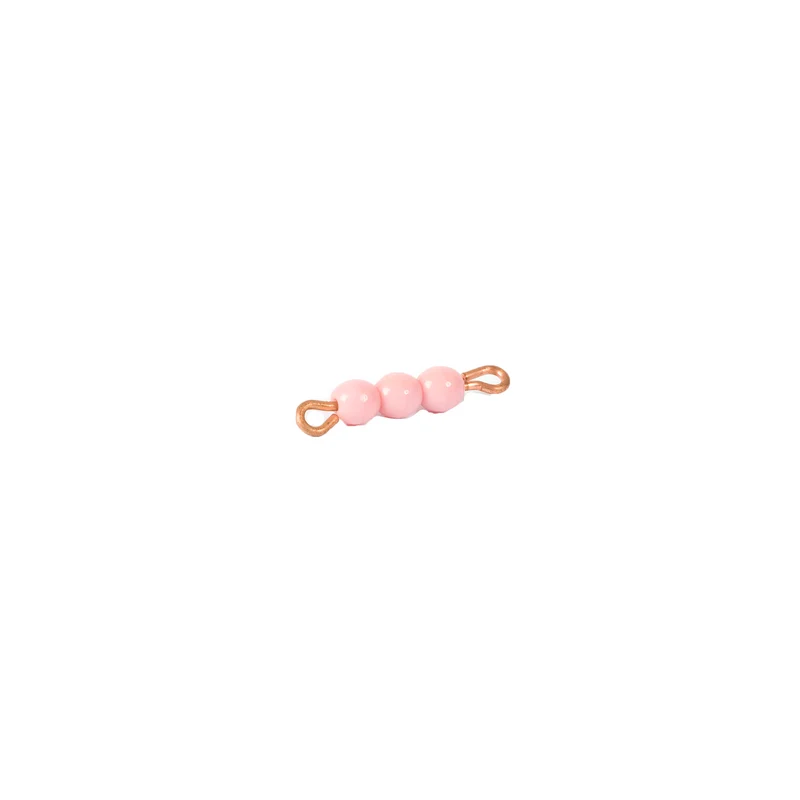 Barre de 3 en perles de nylon individuelle : rose - Nienhuis AMI