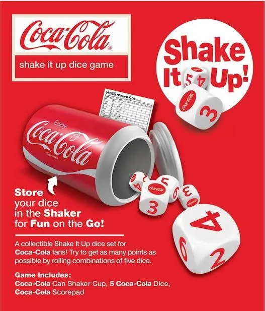 Coca-Cola Shake it up Dice Game - Jeu de dés