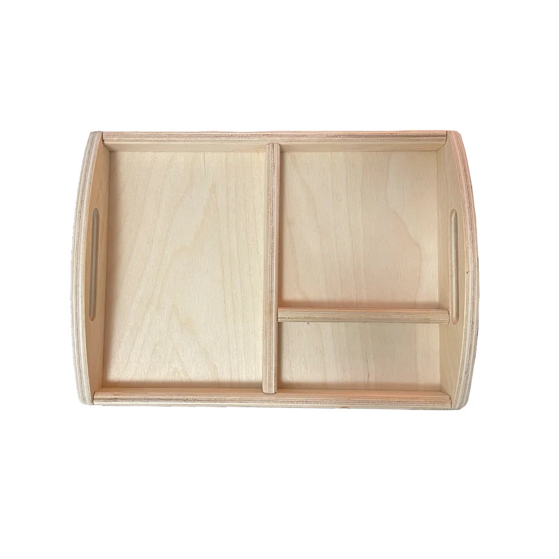 Plateau en bois - 3 compartiments