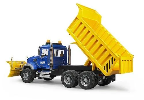 Bruder Mack Granite Dump Truck with Snow Plow/Camion à benne avec chasse-neige - 02825