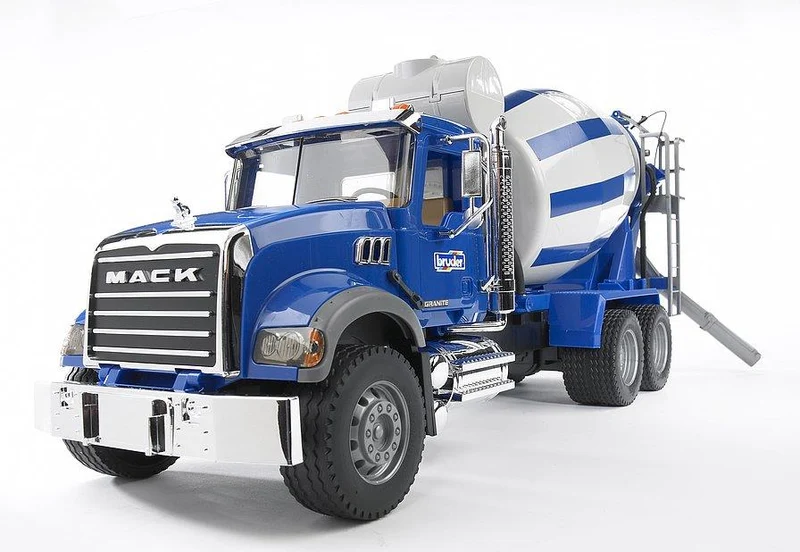 Bruder Mack Granite Cement Mixer/Camion Malaxeur à Ciment - 02814
