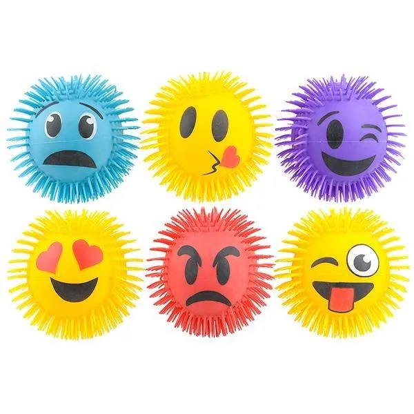 Emoji Puffer Ball Med (Yellow - Heart Eyes) - Boule de poils emoji med (Jaune - Yeux de cœur)