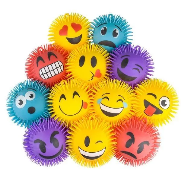 Emoji Puffer Ball Med (Yellow - Heart Eyes) - Boule de poils emoji med (Jaune - Yeux de cœur)