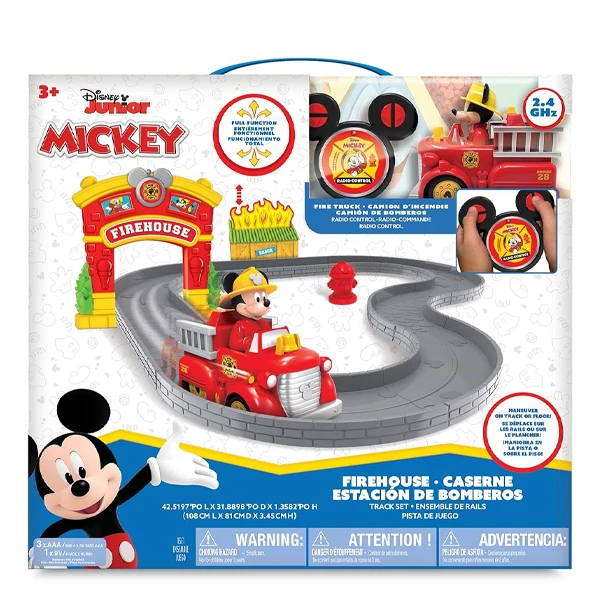 Circuit Mickey avec voiture de pompier R/C