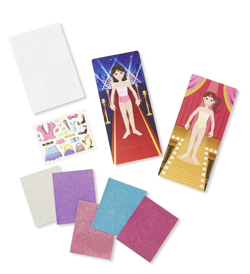 Melissa & Doug Mess-Free Glitter Fancy Party Fashions / Mode pailletée sans dégâts pour les fêtes