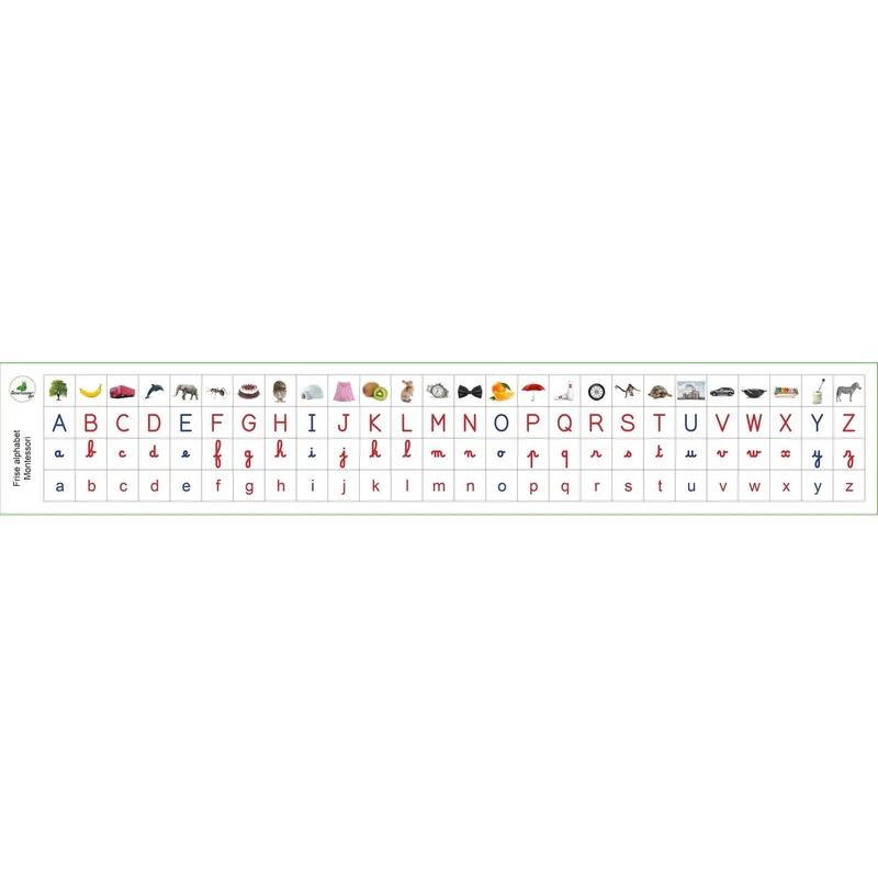Frise alphabet murale Montessori (2 couleurs disponibles)