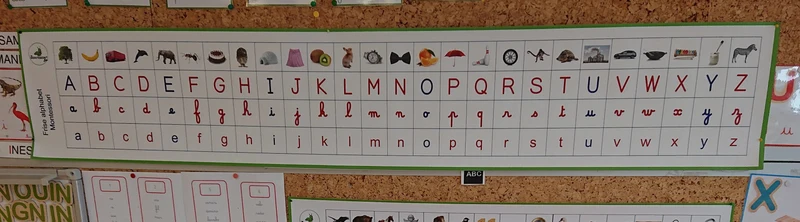 Frise alphabet murale Montessori (2 couleurs disponibles)
