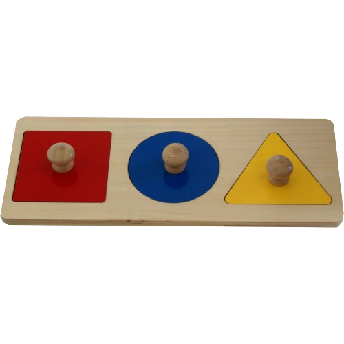 Trio puzzle formes géométriques à encastrer Montessori