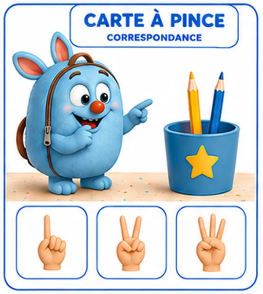 Plus de 100 cartes à pinces – Numération maternelle