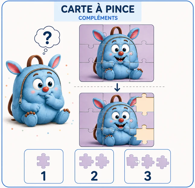 Plus de 100 cartes à pinces – Numération maternelle