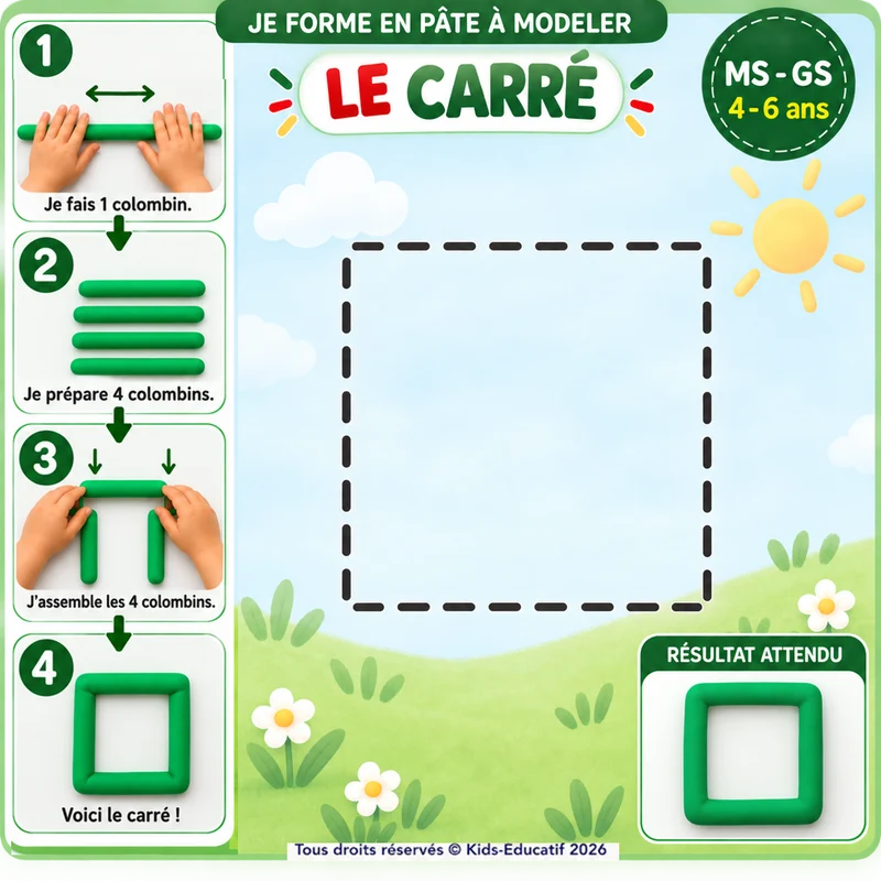 Je Forme en Pâte à Modeler – Formes, Lettres et Chiffres (PDF)