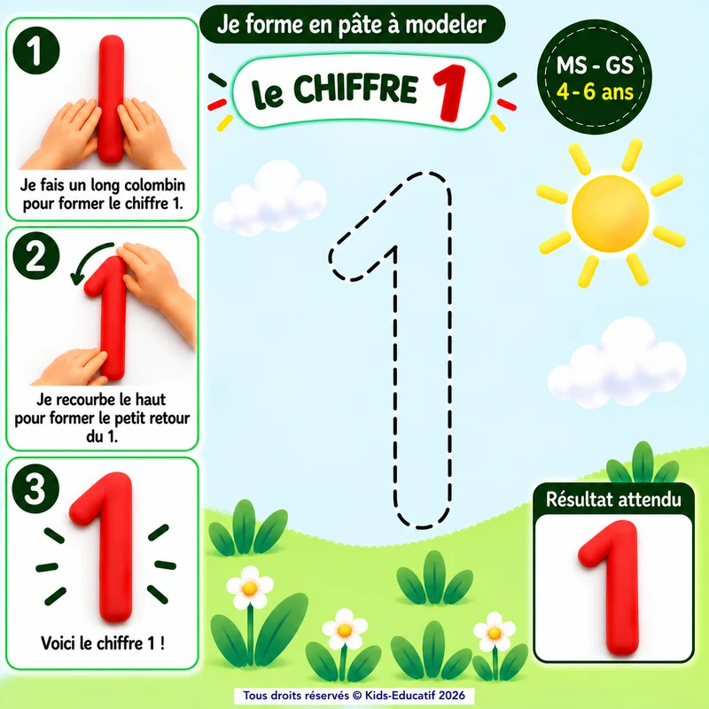 Je Forme en Pâte à Modeler – Formes, Lettres et Chiffres (PDF)
