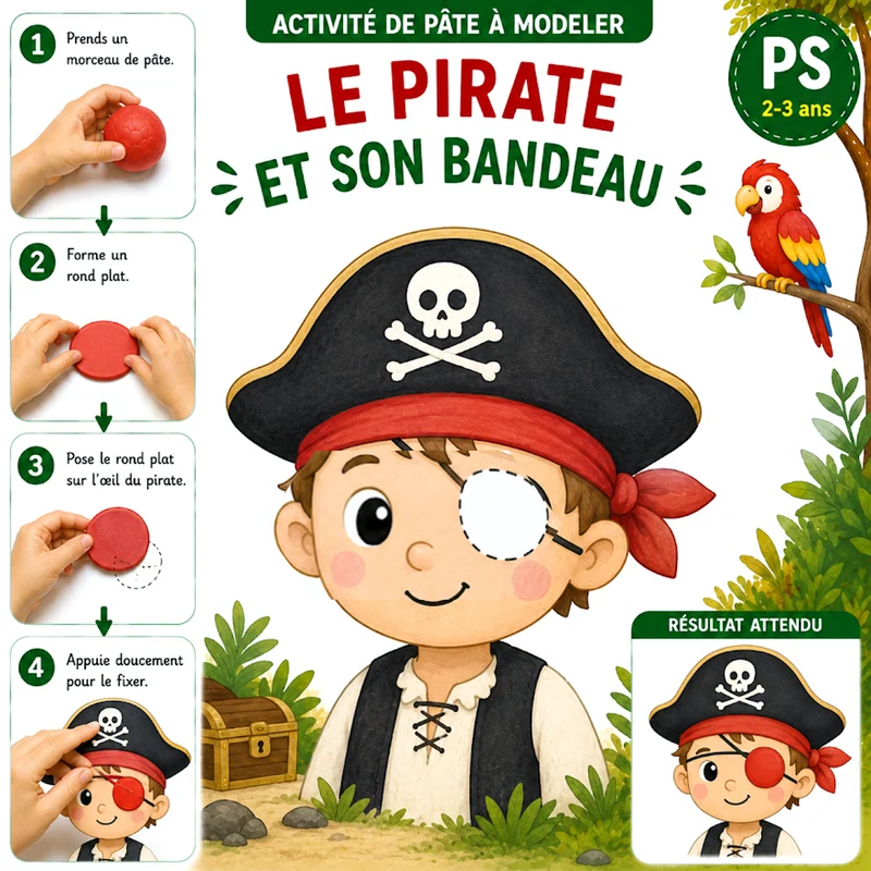Je Complète les Pirates en Pâte à Modeler (PDF)